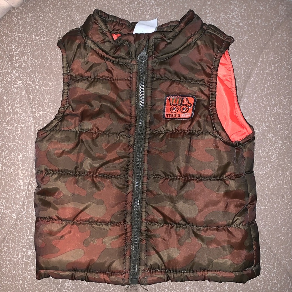 Toddler Boys Camo Winter Vest